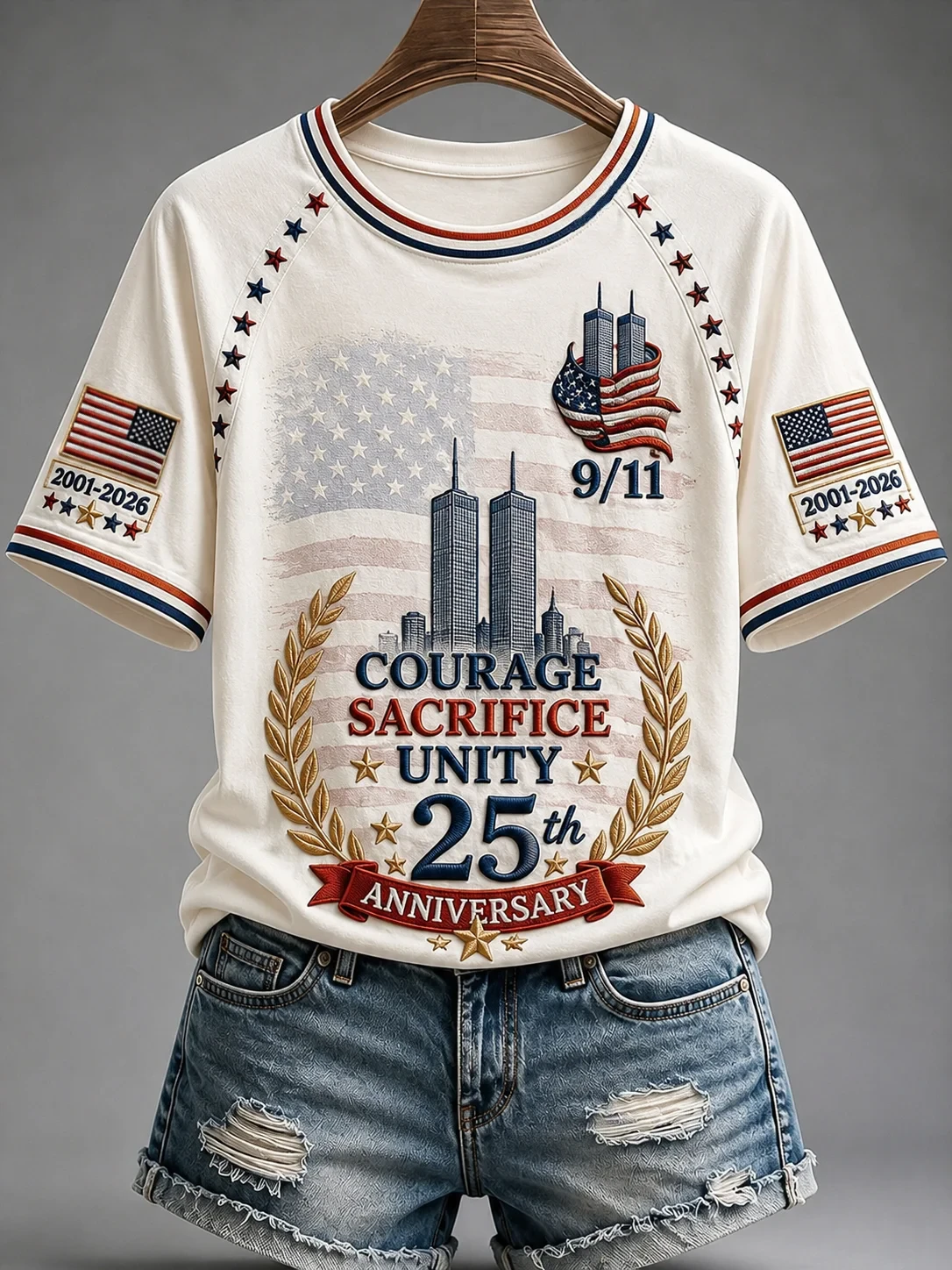 911 Never Forget Shirt Courage Sacrifice Unity 25th Anniversary T-Shirt Patriot Day Merch - Kdjoy 911 Never Forget Shirt Courage Sacrifice Unity 25th Anniversary T-Shirt Patriot Day Merch - Kdjoy