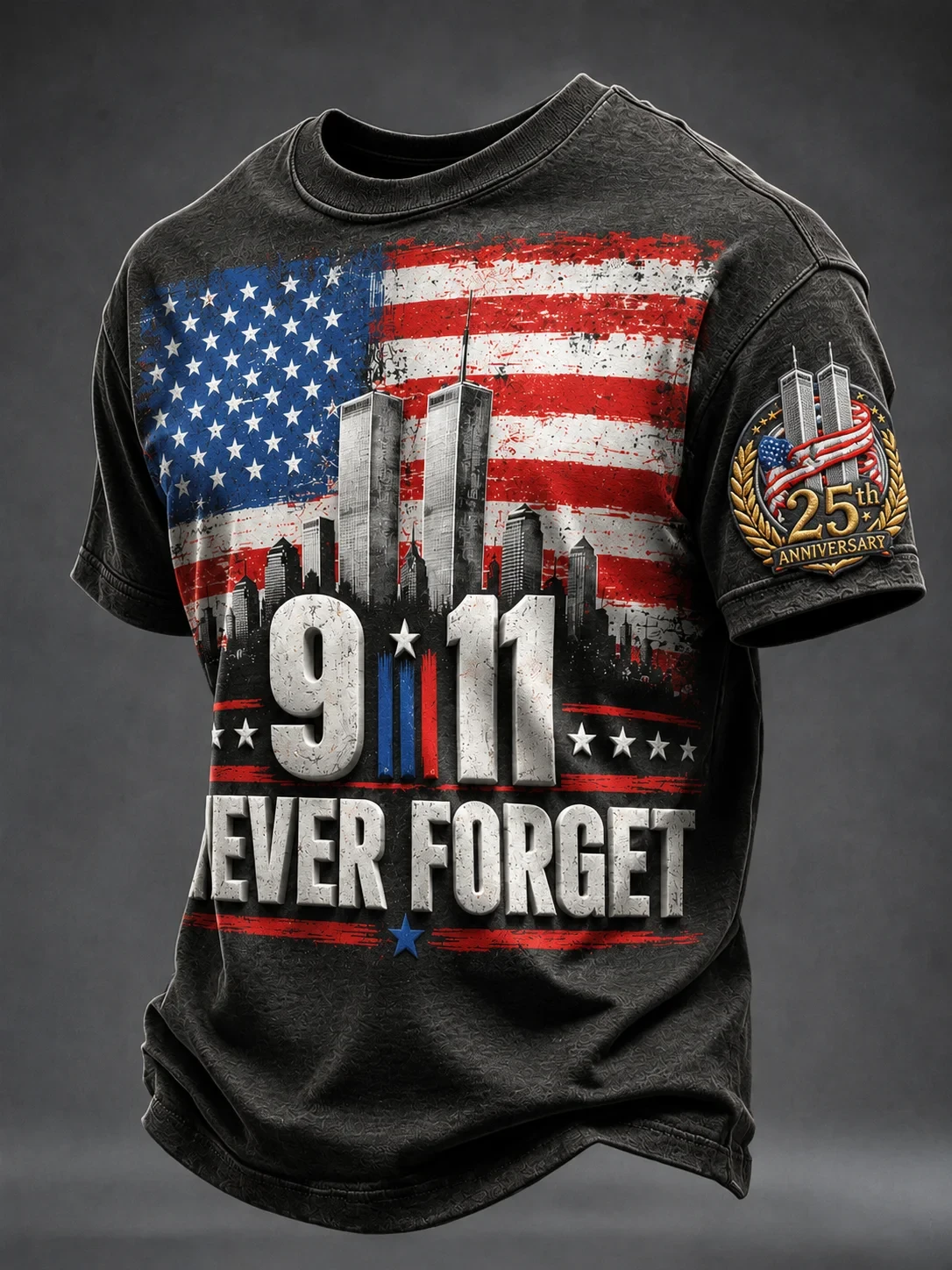 911 Never Forget Shirt Patriot Day Shirt 25th Anniversary Memorial Apparel Dad Gifts - Kdjoy
