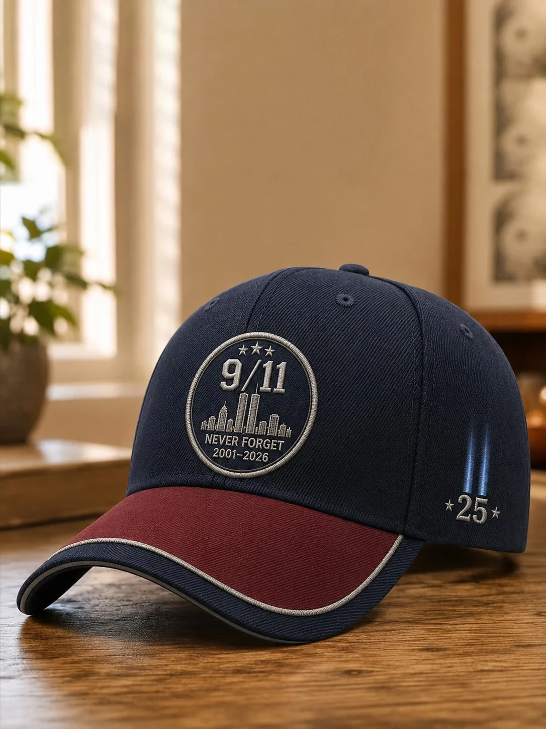 911 Never Forget We Remember Hat Embroidered Twin Towers Memorial Merch 25th Anniversary Gifts - Kdjoy
