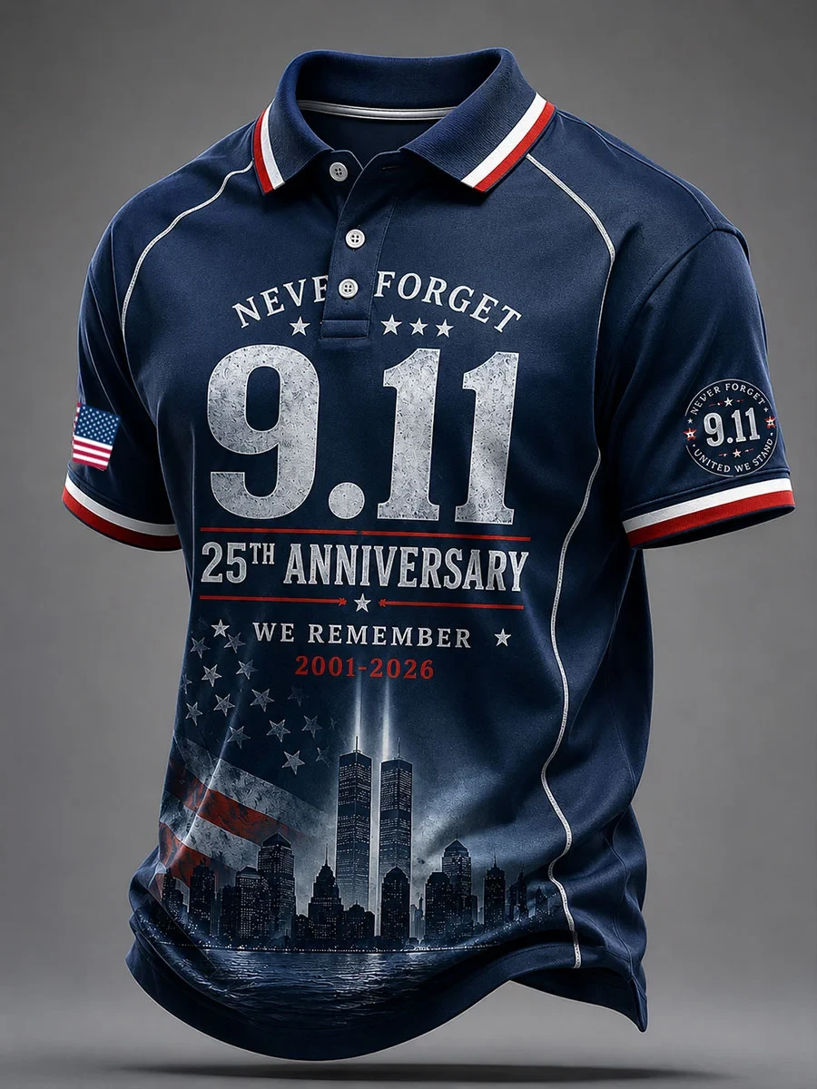 911 Never Forget We Remember Polo Shirt Patriot Day Merch Twin Towers Memorial Gifts - Kdjoy 911 Never Forget We Remember Polo Shirt Patriot Day Merch Twin Towers Memorial Gifts - Kdjoy