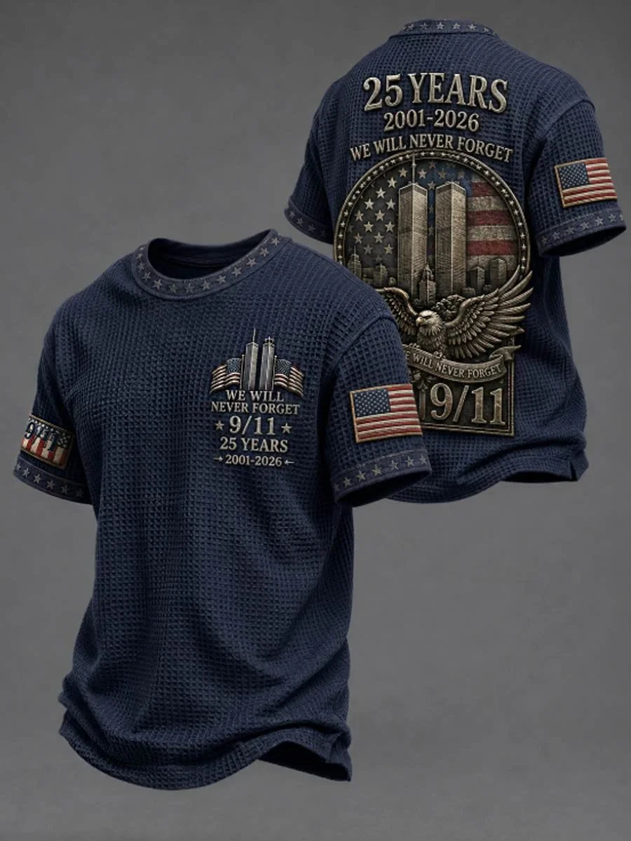 911 We Will Never Forget 25th Anniversary Shirt Patriot Day T-Shirt Gifts For Father - Kdjoy