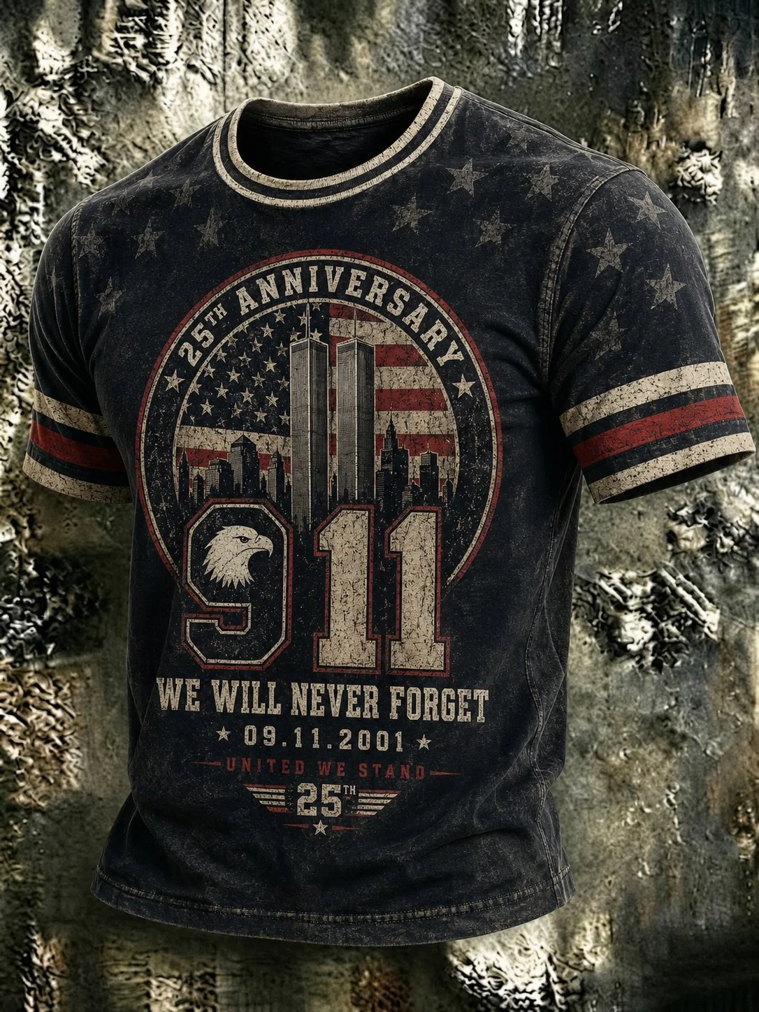 911 We Will Never Forget Shirt Patriot Day Merch United We Stand T-Shirt Gifts For Dad - Kdjoy