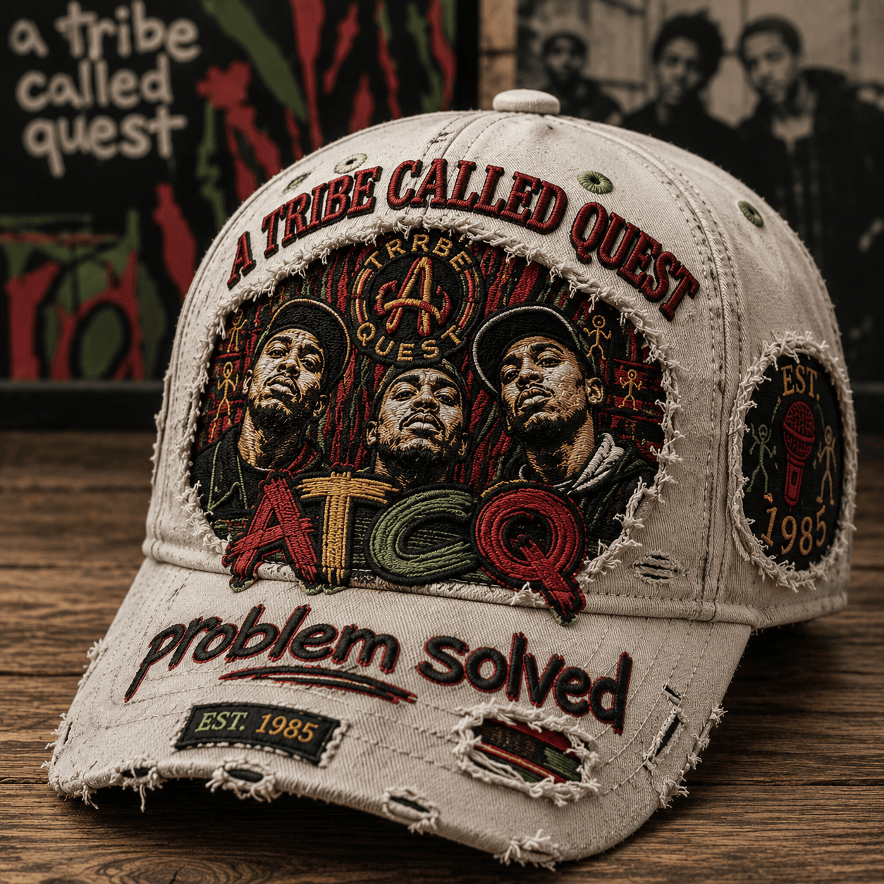 A Tribe Called Quest ATCQ Problem Solved Est 1985 Hat A Tribe Called Quest Merch Him Gifts - Kdjoy