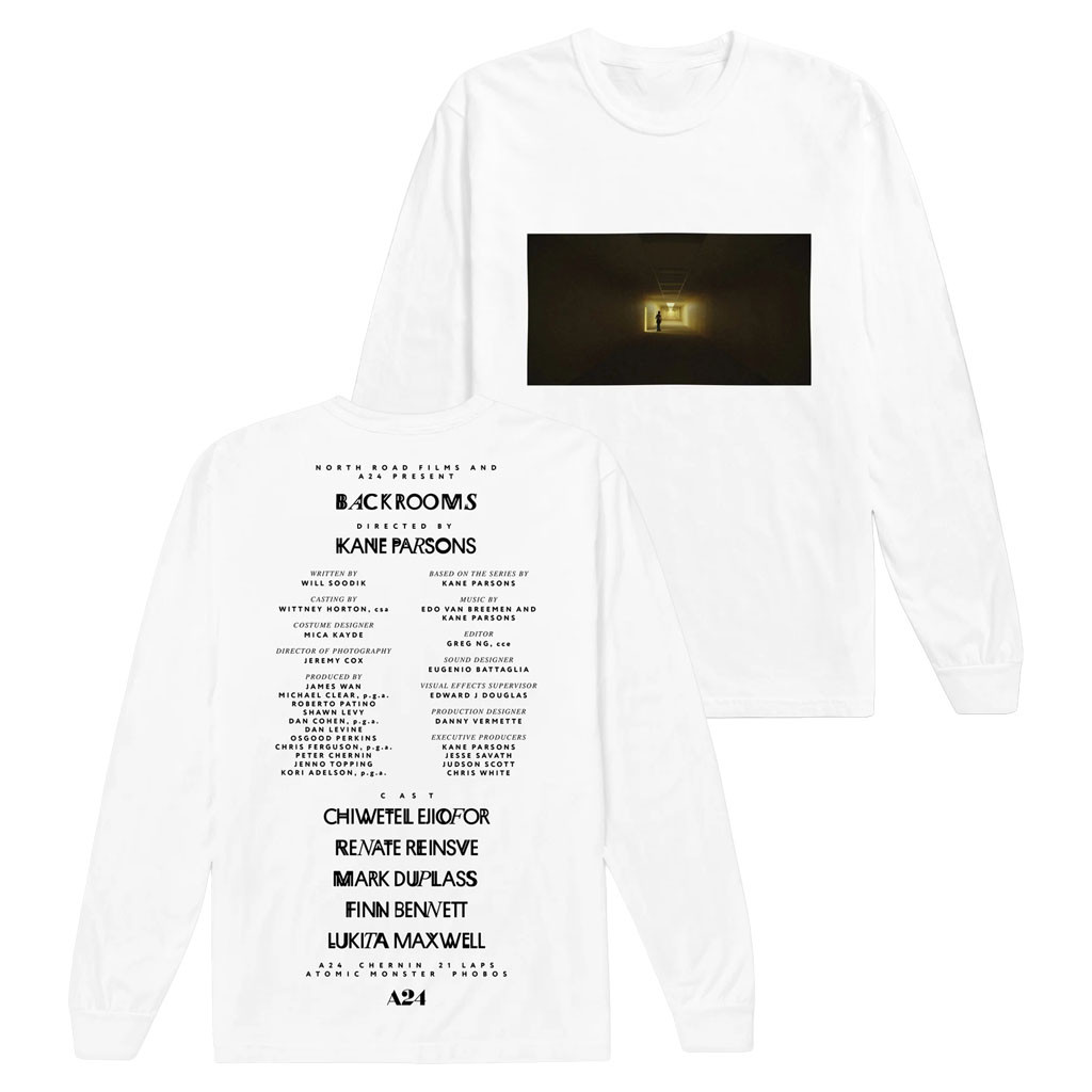 A24 Films Merch 2026 Backrooms Credits Long Sleeve Shirt Backrooms Merch Horror Fan Gifts - Kdjoy A24 Films Merch 2026 Backrooms Credits Long Sleeve Shirt Backrooms Merch Horror Fan Gifts - Kdjoy