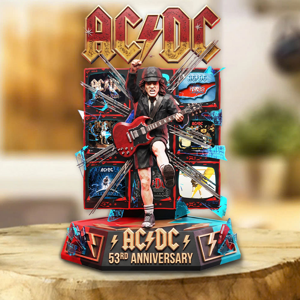AC DC 53rd Anniversary Shape Acrylic Plaque AC DC Merch Best Gift For Music Fans - Kdjoy AC DC 53rd Anniversary Shape Acrylic Plaque AC DC Merch Best Gift For Music Fans - Kdjoy