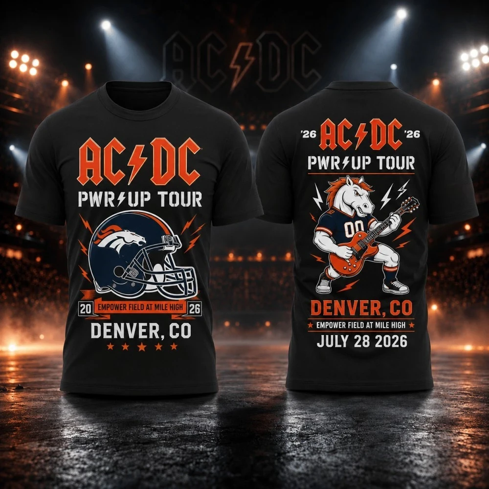 AC DC Merch 2026 ACDC Power Up Tour Denver CO Shirt Heavy Rock Tee Shirt Concert Gifts Ideas - Kdjoy