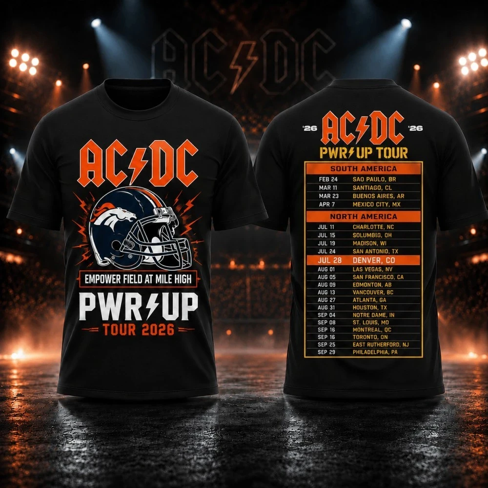 AC DC Merch 2026 ACDC Tour Denver Co Empower Field At Mile High T-Shirt Power Up Concert Merch - Kdjoy AC DC Merch 2026 ACDC Tour Denver Co Empower Field At Mile High T-Shirt Power Up Concert Merch - Kdjoy