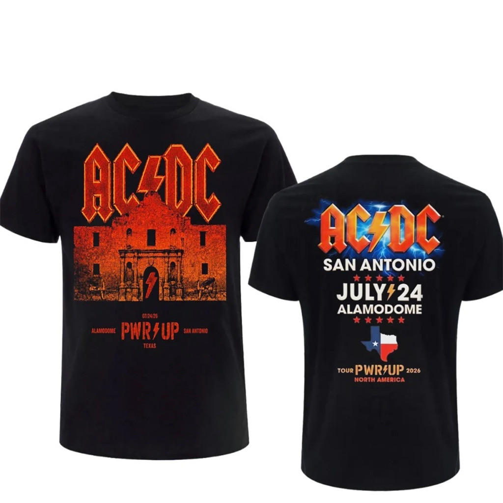AC DC Merch ACDC Alamodome San Antonio July 24 2026 Event Shirt Power Up Tour Merch Fan Apparel - Kdjoy AC DC Merch ACDC Alamodome San Antonio July 24 2026 Event Shirt Power Up Tour Merch Fan Apparel - Kdjoy