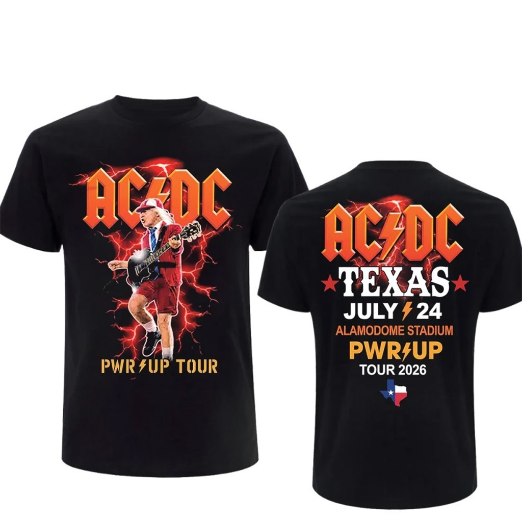 AC DC Merch ACDC Concert Shirt San Antonio TX Power Up World Tour July 24 2026 Tee Gift For Fan - Kdjoy AC DC Merch ACDC Concert Shirt San Antonio TX Power Up World Tour July 24 2026 Tee Gift For Fan - Kdjoy