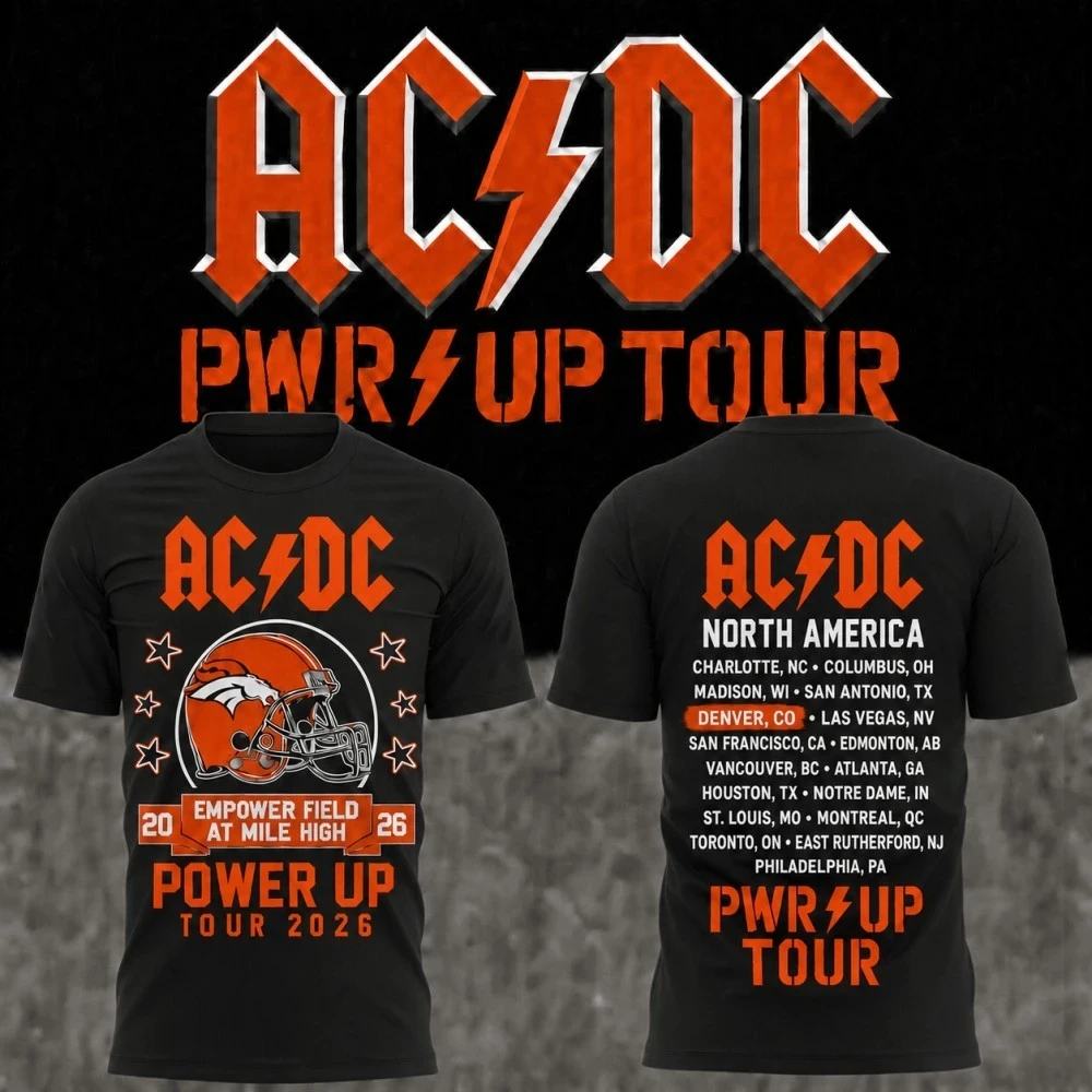 AC DC Merch ACDC Denver Colorado Tour Shirt 2026 Pwr Up Concert Empower Field At Mile High Tee - Kdjoy AC DC Merch ACDC Denver Colorado Tour Shirt 2026 Pwr Up Concert Empower Field At Mile High Tee - Kdjoy