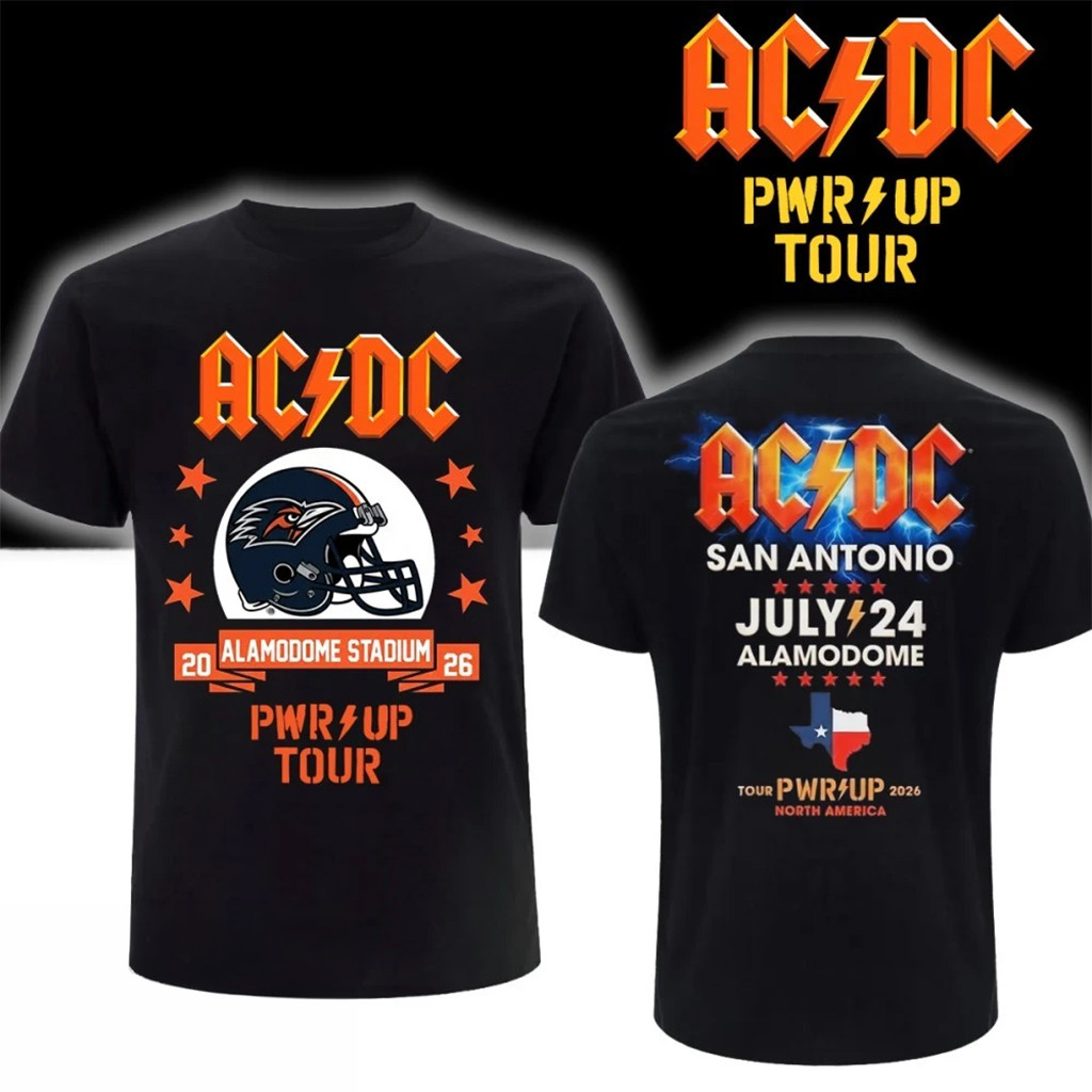 AC DC Merch ACDC Live In San Antonio Texas 2026 T-Shirt Power Up Tour Alamodome Concert Apparel - Kdjoy AC DC Merch ACDC Live In San Antonio Texas 2026 T-Shirt Power Up Tour Alamodome Concert Apparel - Kdjoy
