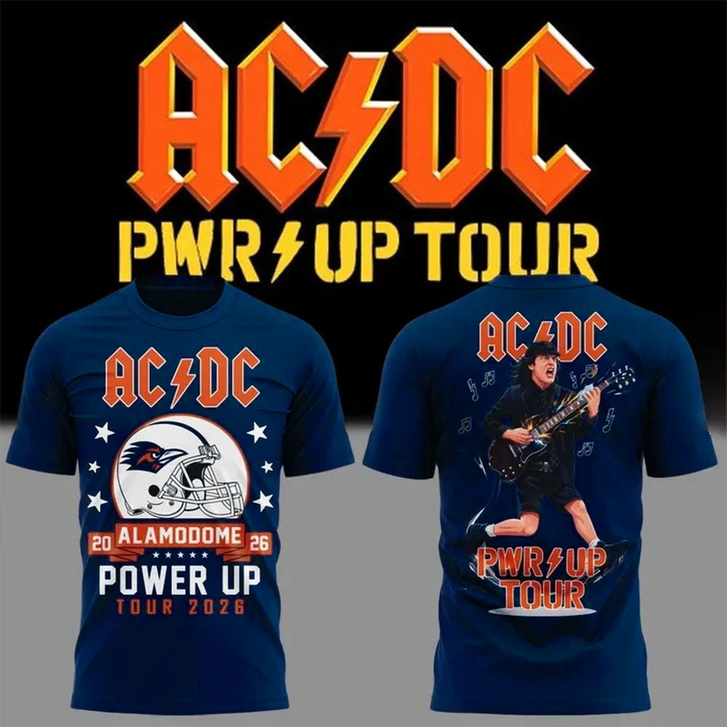 AC DC Merch ACDC Power Up Tour 2026 Graphic T-Shirt San Antonio Concert Shirt Rock Fan Apparel - Kdjoy