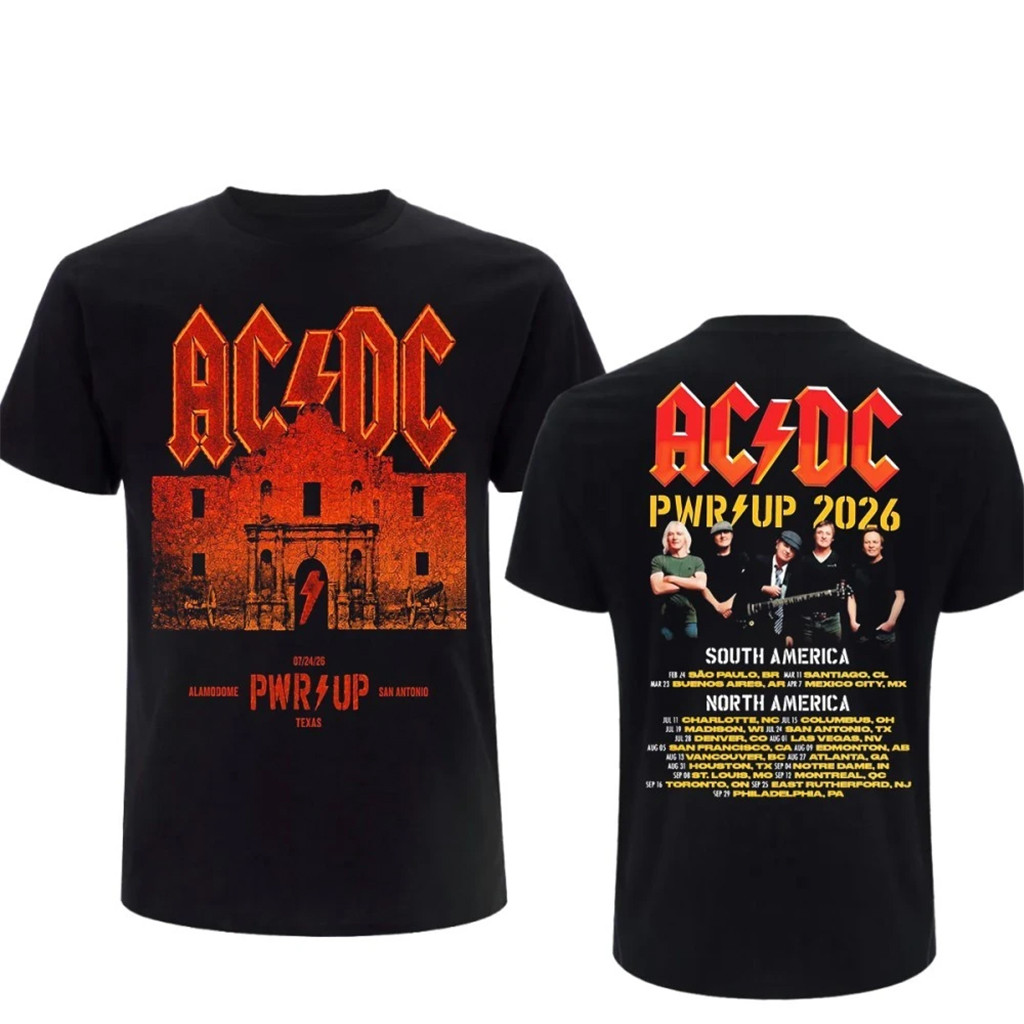 AC DC Merch ACDC Power Up Tour San Antonio TX July 24 2026 T-Shirt Presents For Music Lovers - Kdjoy AC DC Merch ACDC Power Up Tour San Antonio TX July 24 2026 T-Shirt Presents For Music Lovers - Kdjoy