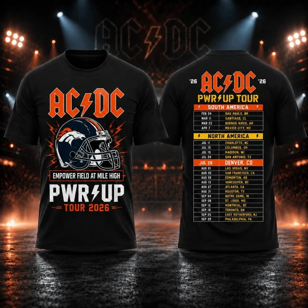 AC DC Merch ACDC Power Up World Tour 2026 Denver CO Shirt Empower Field At Mile High Rock Merch - Kdjoy AC DC Merch ACDC Power Up World Tour 2026 Denver CO Shirt Empower Field At Mile High Rock Merch - Kdjoy