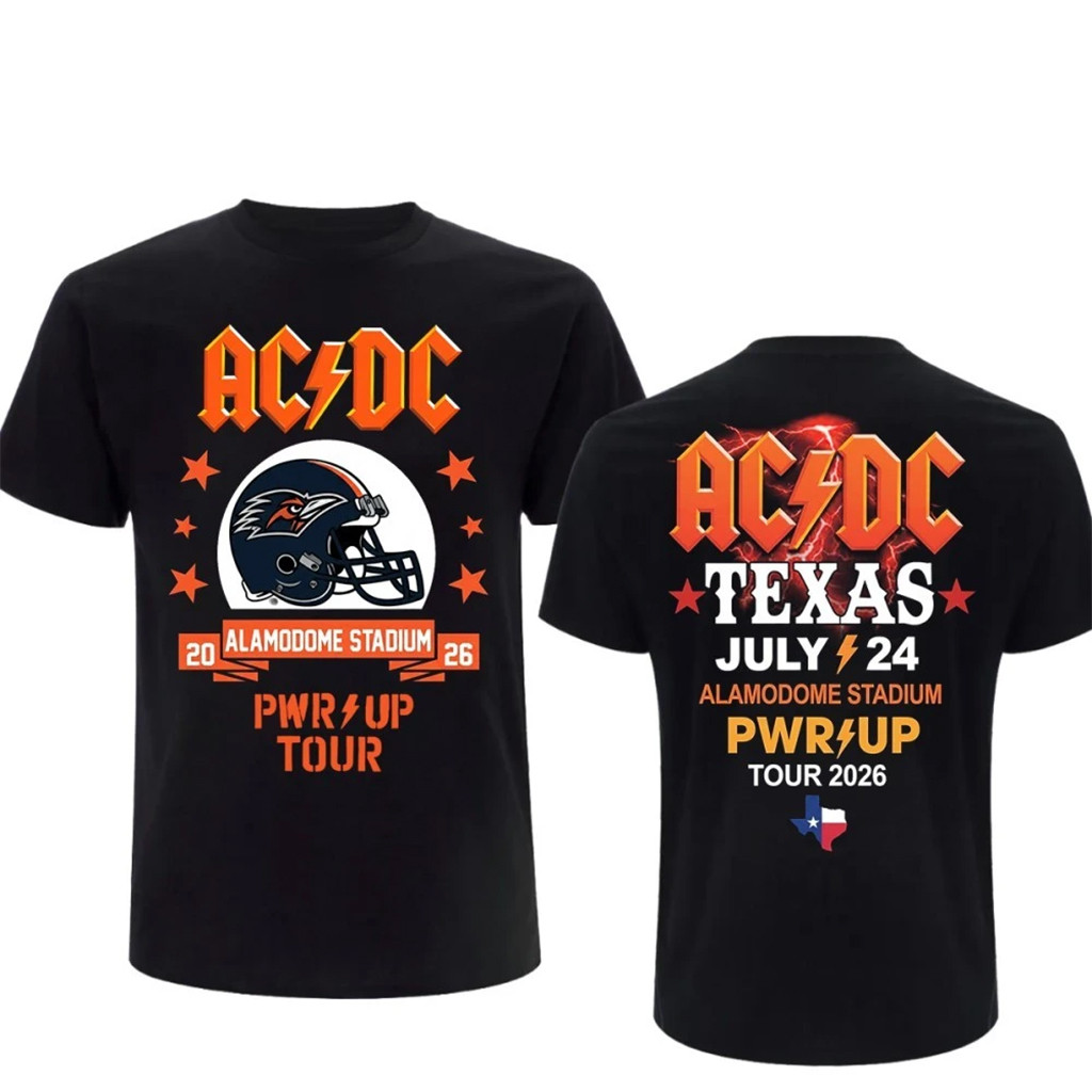 AC DC Merch ACDC San Antonio 2026 Concert T-Shirt Power Up Tour Alamodome TX Shirt Fan Gear - Kdjoy AC DC Merch ACDC San Antonio 2026 Concert T-Shirt Power Up Tour Alamodome TX Shirt Fan Gear - Kdjoy