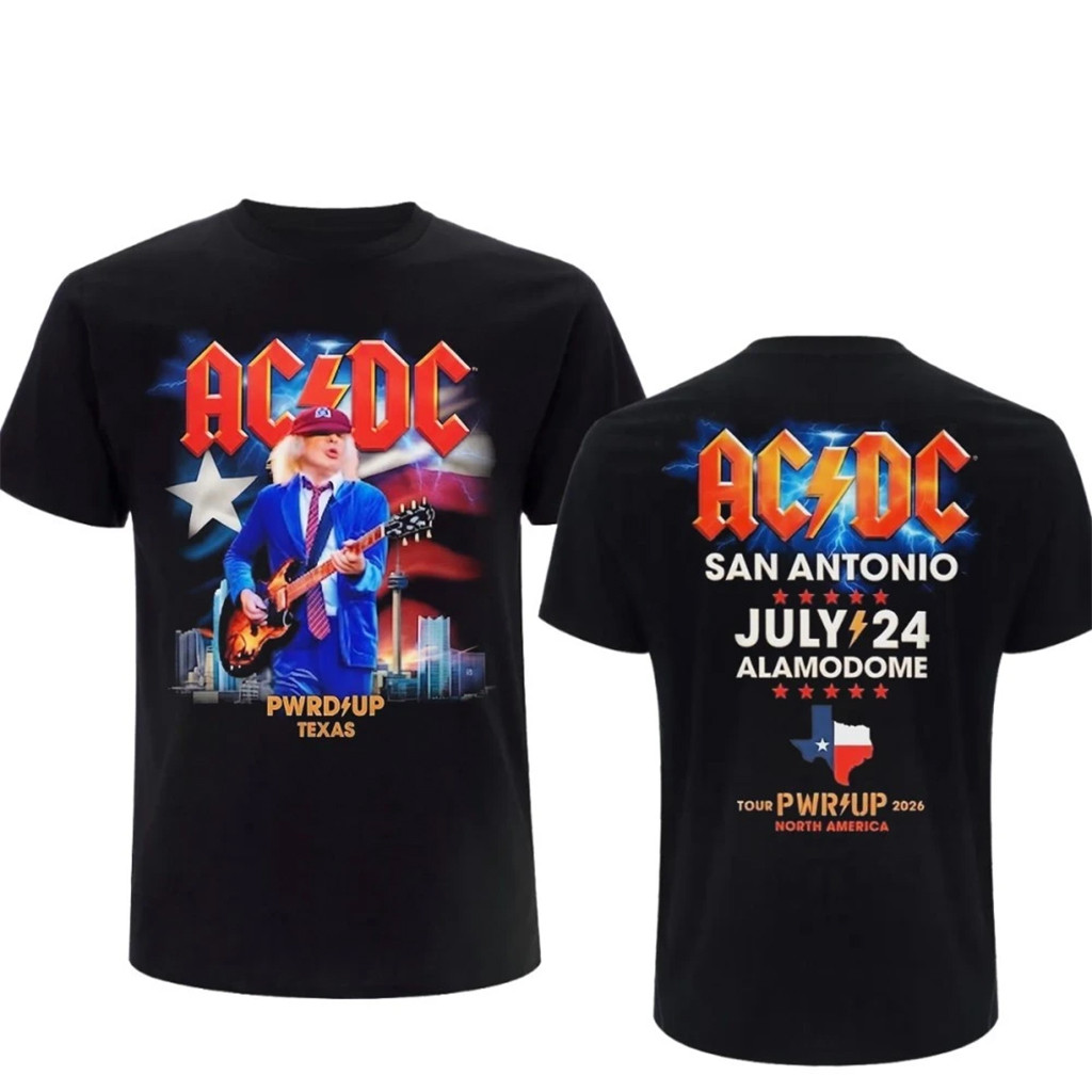 AC DC Merch ACDC San Antonio Concert Shirt Alamodome TX July 24 2026 Vintage Tee Tour Merch - Kdjoy AC DC Merch ACDC San Antonio Concert Shirt Alamodome TX July 24 2026 Vintage Tee Tour Merch - Kdjoy