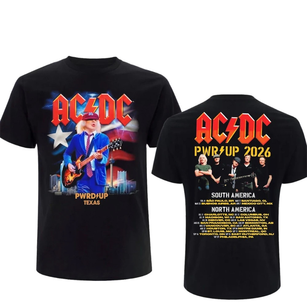AC DC Merch ACDC San Antonio TX 2026 Tour Shirt Power Up Concert July 24 Apparel Band Fan Gifts - Kdjoy AC DC Merch ACDC San Antonio TX 2026 Tour Shirt Power Up Concert July 24 Apparel Band Fan Gifts - Kdjoy