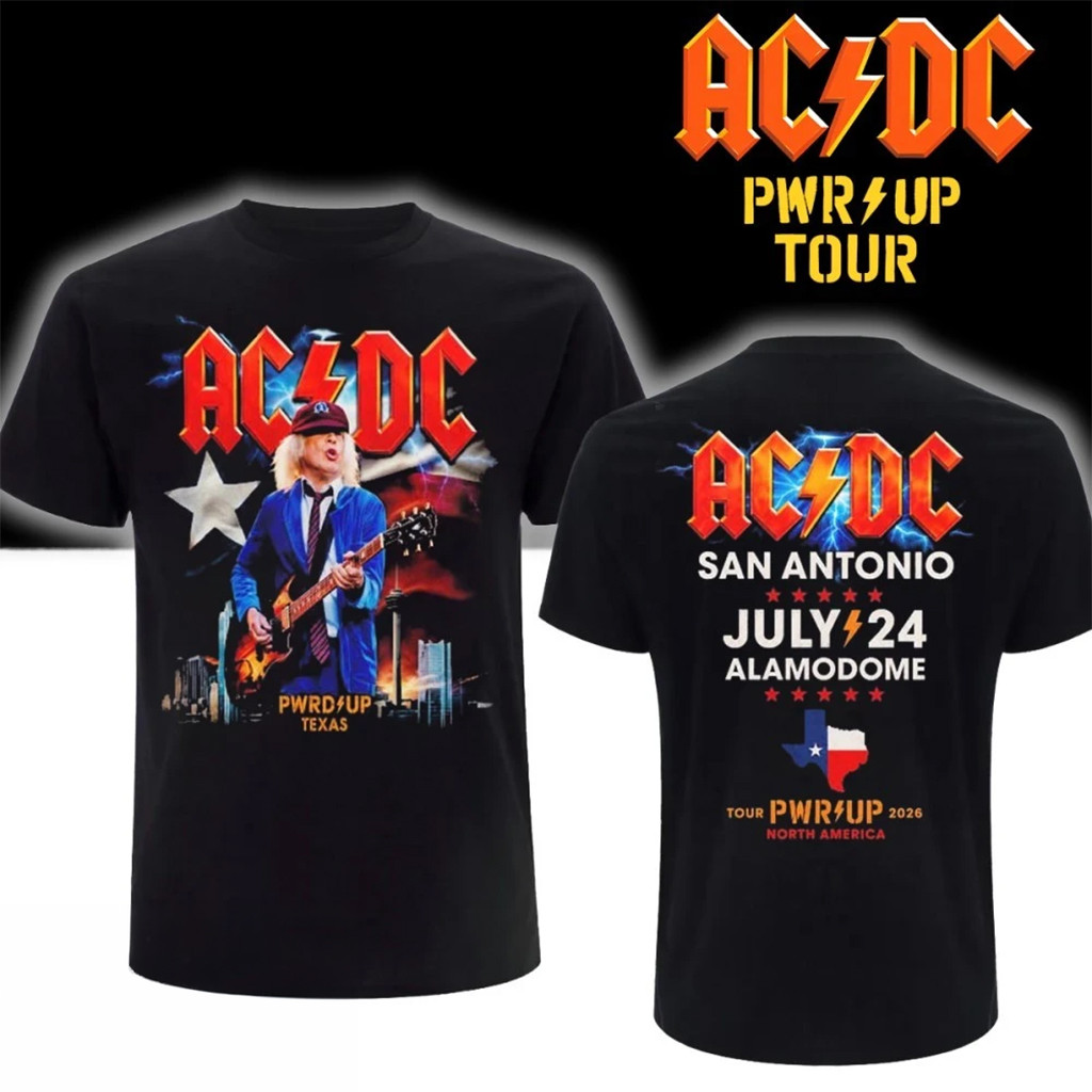 AC DC Merch ACDC San Antonio TX Event T-Shirt At Alamodome Shirt Power Up Tour Merch Fan Gifts - Kdjoy AC DC Merch ACDC San Antonio TX Event T-Shirt At Alamodome Shirt Power Up Tour Merch Fan Gifts - Kdjoy