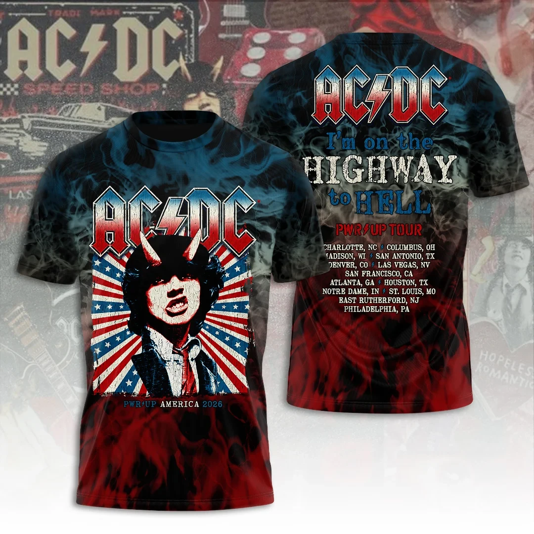 ACDC America Tour 2026 Shirt I'm On The Highway To Hell T-Shirt ACDC Merch Fans Gifts - Kdjoy