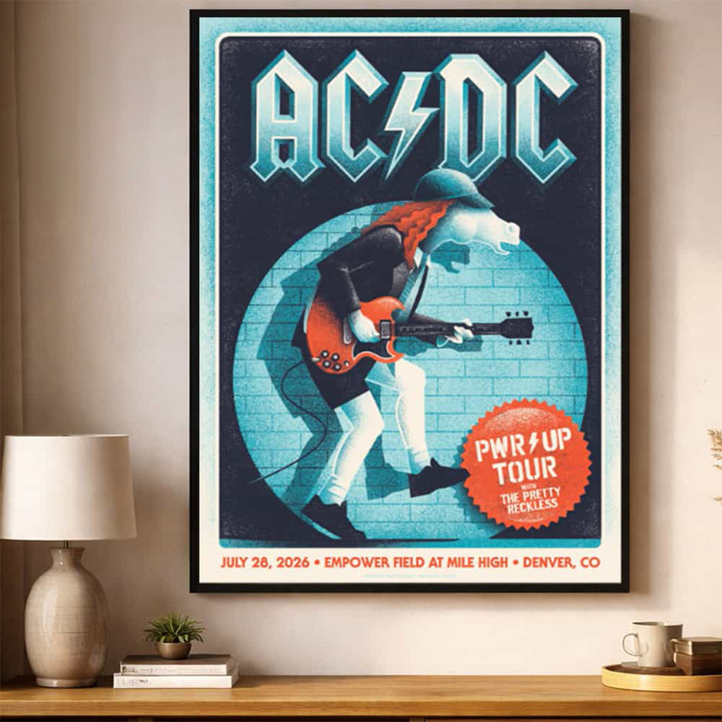ACDC Denver CO PWR Up Tour 2026 Poster ACDC Merch Music Lovers Wall Art Decor - Kdjoy