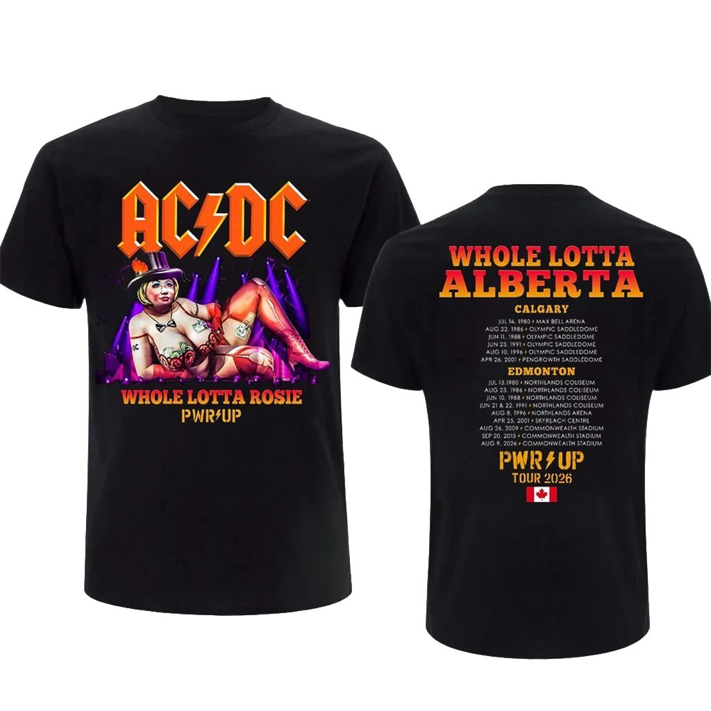 ACDC Edmonton Concert T-Shirt 2026 Heavy Metal Rock Shirt AC DC Power Up Tour Merch Fan Gifts - Kdjoy