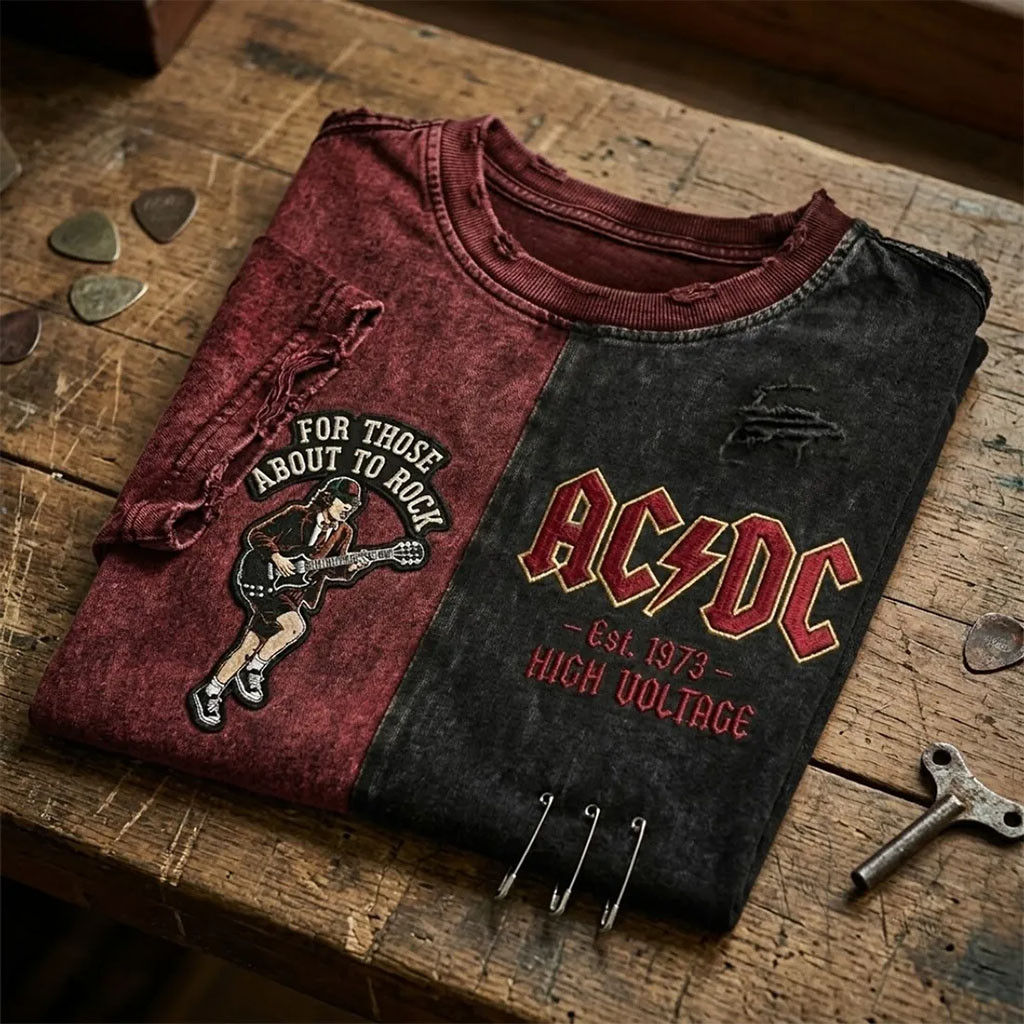 ACDC For Those About To Rock High Voltage Shirt ACDC Merch Gifts For Music Lovers - Kdjoy