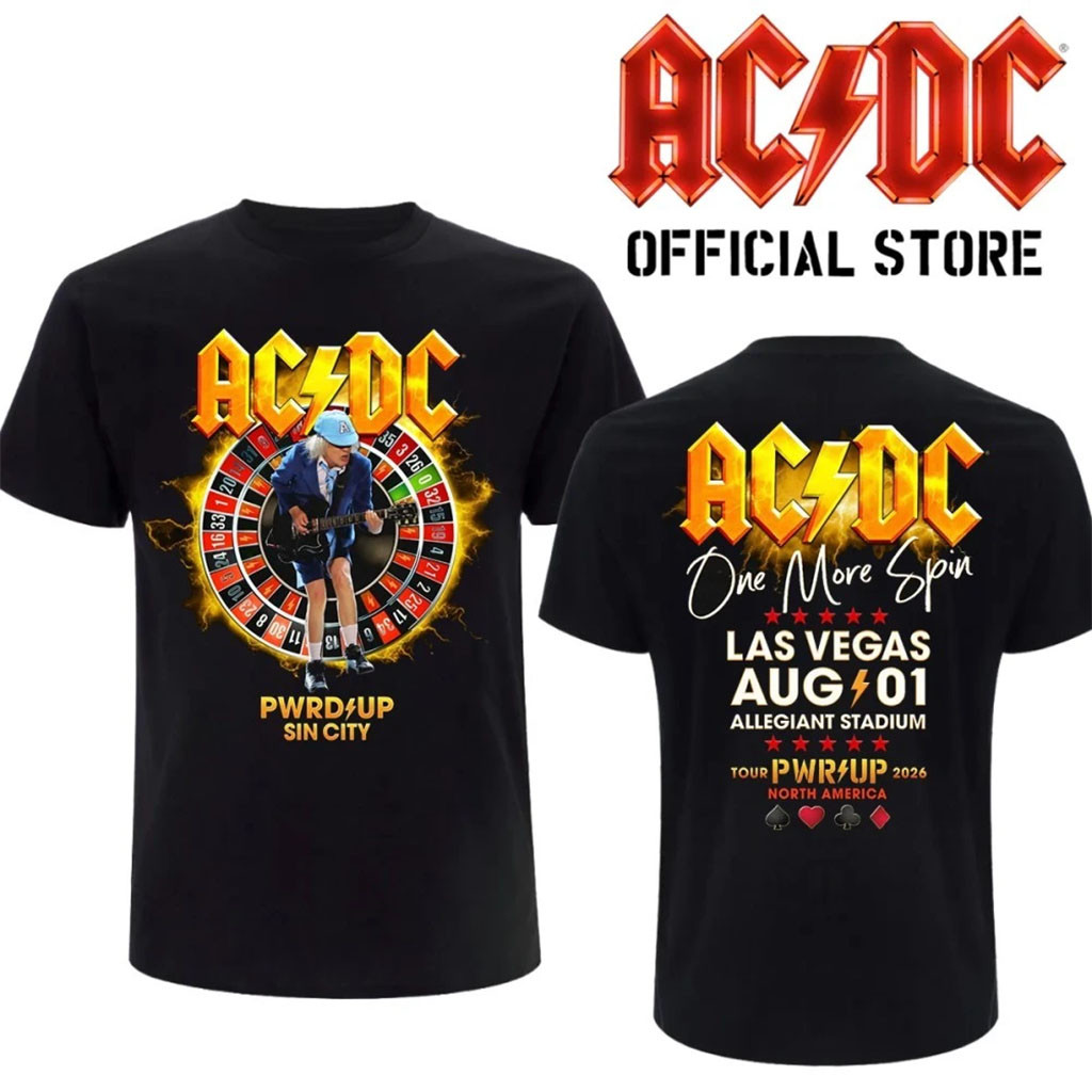 ACDC Las Vegas NV Event T-Shirt ACDC Power Up Tour Merch Present For Music Lovers - Kdjoy