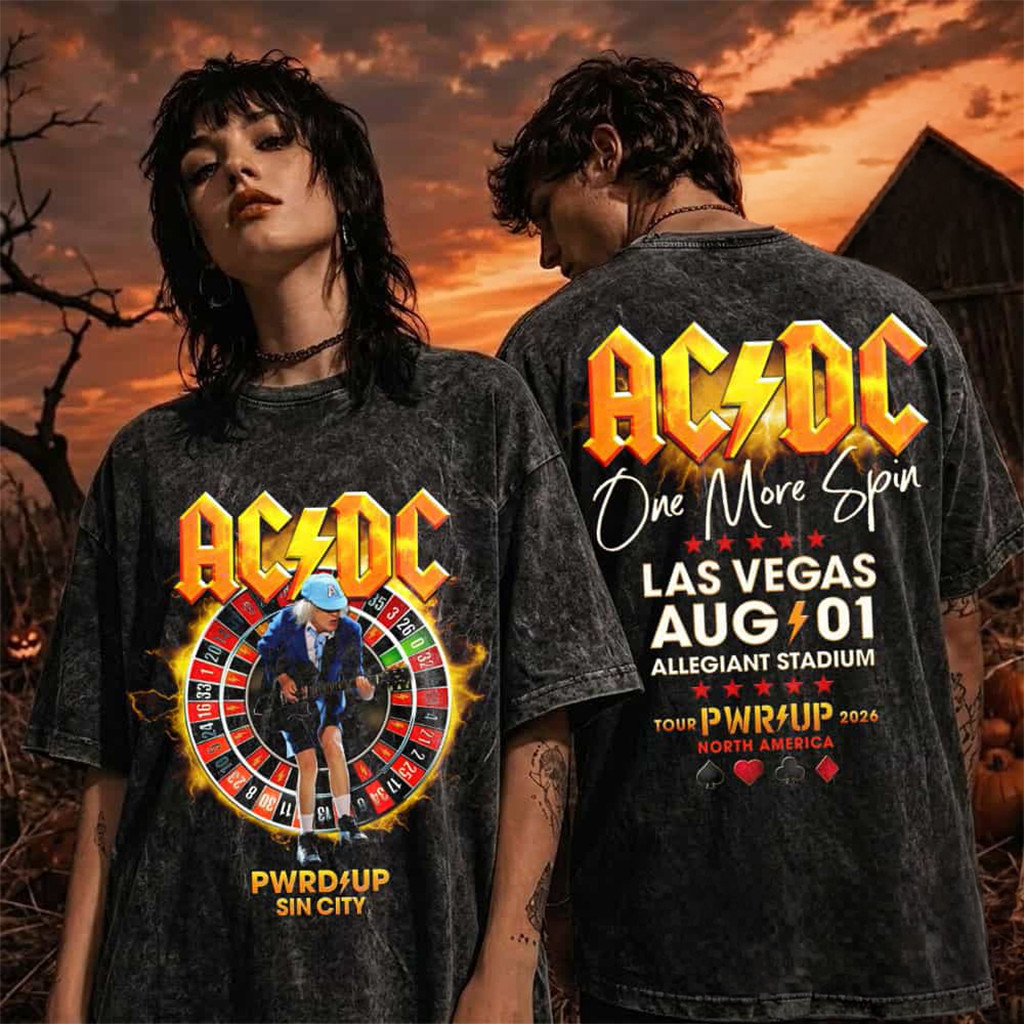 ACDC Las Vegas Pwr Up Tour 2026 Event T-Shirt ACDC Merch Birthday Ideas For Fans - Kdjoy ACDC Las Vegas Pwr Up Tour 2026 Event T-Shirt ACDC Merch Birthday Ideas For Fans - Kdjoy