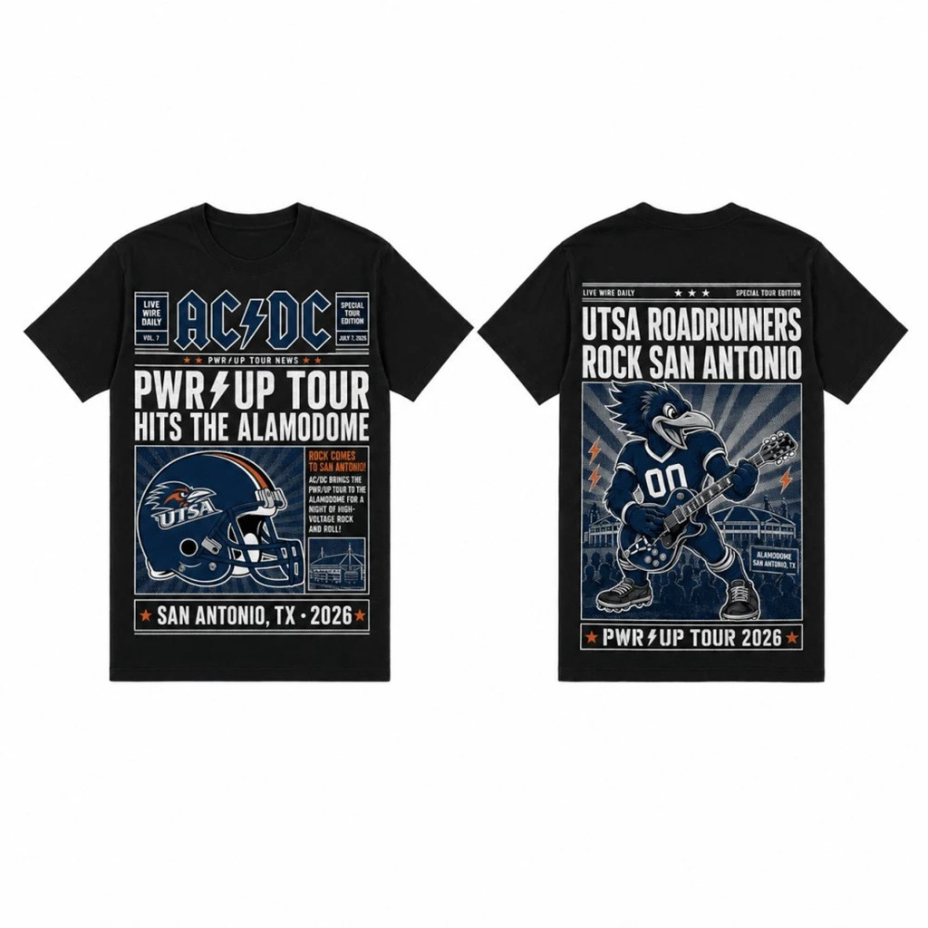 ACDC Merch 2026 ACDC Concert Shirt San Antonio Alamodome T-Shirt Heavy Metal Tour Apparel - Kdjoy