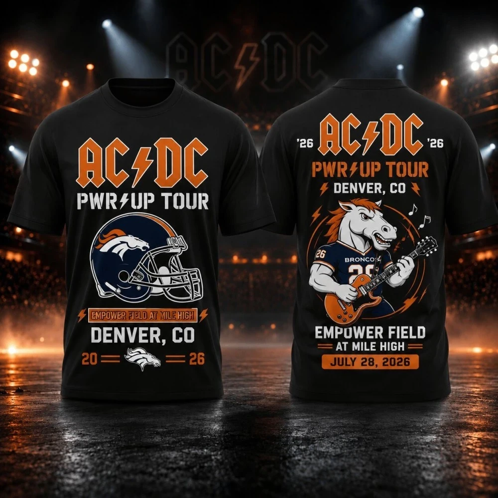 ACDC Merch 2026 ACDC Power Up North American Tour 2026 Denver Colorado Concert T-Shirt Fan Gift - Kdjoy