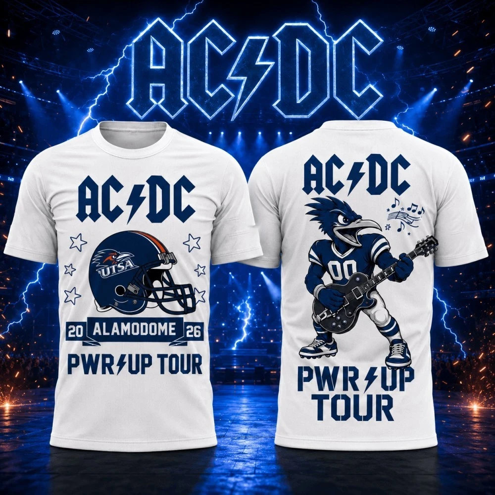 ACDC Merch 2026 ACDC San Antonio TX Concert Shirt Power Up Tour Merch Rock Concert Outfits - Kdjoy