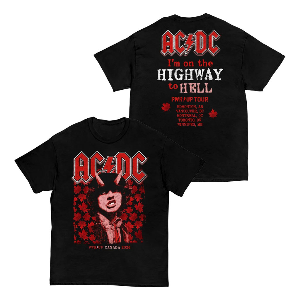 ACDC Merch 2026 Highway To Hell Canada PWR UP Tour T-Shirt ACDC Tour Merch Gift For Music Lover - Kdjoy ACDC Merch 2026 Highway To Hell Canada PWR UP Tour T-Shirt ACDC Tour Merch Gift For Music Lover - Kdjoy