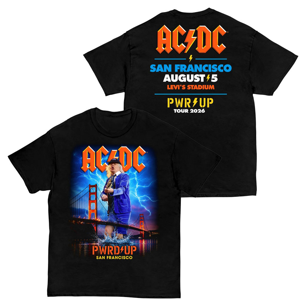 ACDC Merch 2026 San Francisco PWR UP Tour T-Shirt ACDC Power Up Tour Merch Band Fan Gifts - Kdjoy