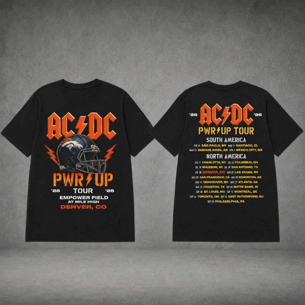 ACDC Merch AC DC Denver CO Event Shirt 2026 Power Up Tour Merch Heavy Rock Fan Apparel Black - Kdjoy ACDC Merch AC DC Denver CO Event Shirt 2026 Power Up Tour Merch Heavy Rock Fan Apparel Black - Kdjoy