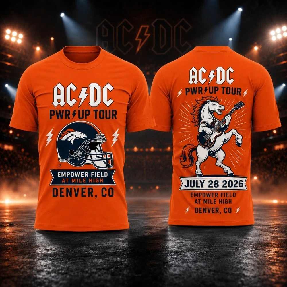 ACDC Merch AC DC Power Up Tour 2026 Denver CO Shirt Empower Field At Mile High Concert Fan Gift - Kdjoy ACDC Merch AC DC Power Up Tour 2026 Denver CO Shirt Empower Field At Mile High Concert Fan Gift - Kdjoy