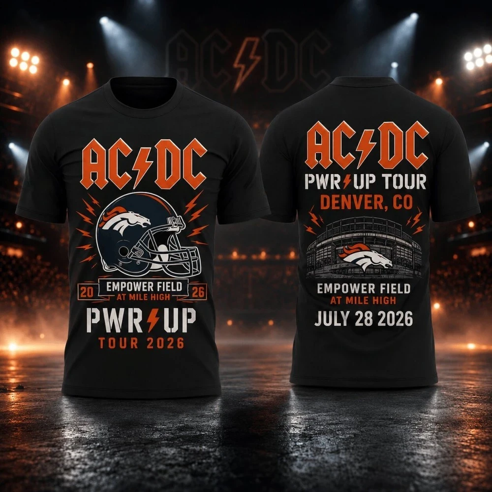 ACDC Merch ACDC Power Up Tour 2026 T-Shirt Denver Empower Field At Mile High Concert Merch - Kdjoy ACDC Merch ACDC Power Up Tour 2026 T-Shirt Denver Empower Field At Mile High Concert Merch - Kdjoy