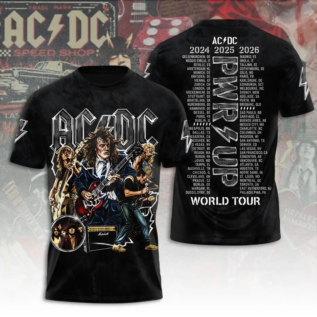 ACDC Merch ACDC World Tour 2026 T-Shirt Rock Fan Gear Gift Ideas For Brother - Kdjoy
