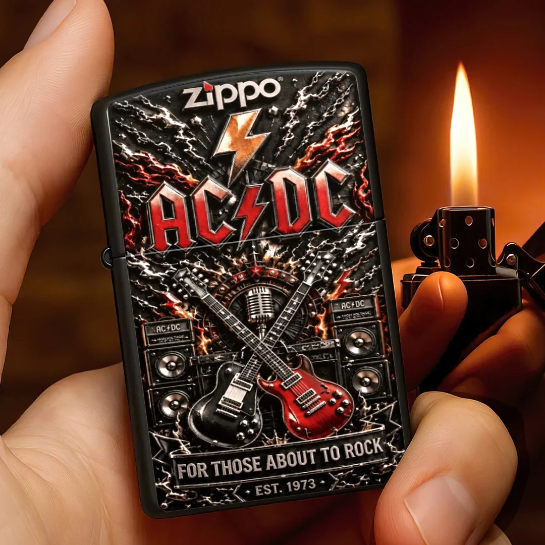 ACDC Merch For Those About To Rock Zippo Case Best Gifts For ACDC Lovers - Kdjoy