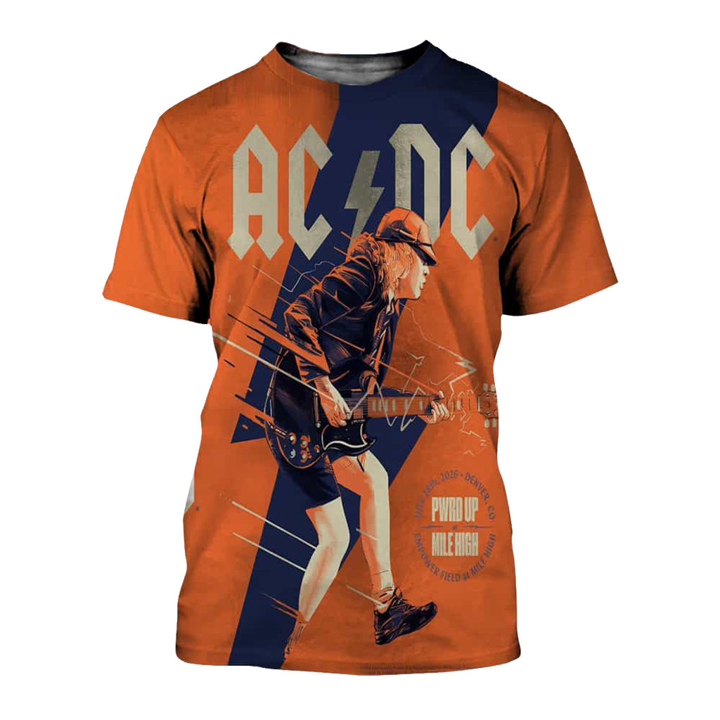 ACDC Merch PWR Up Tour 2026 Shirt Birthday Present For Husband - Kdjoy
