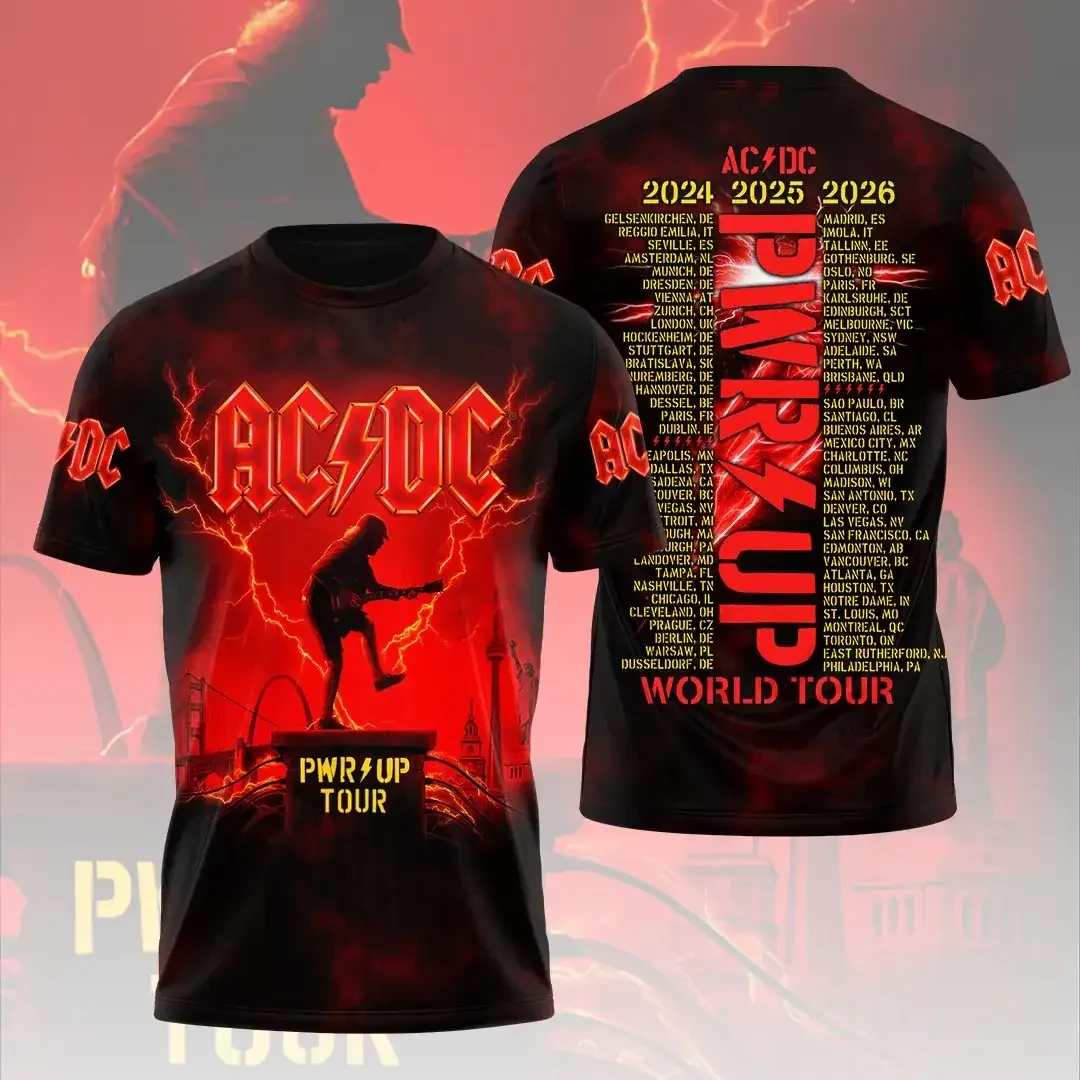 ACDC Merch PWRD UP Tour 2024 2025 2026 ACDC T-Shirt Best Gifts For Music Lovers - Kdjoy ACDC Merch PWRD UP Tour 2024 2025 2026 ACDC T-Shirt Best Gifts For Music Lovers - Kdjoy