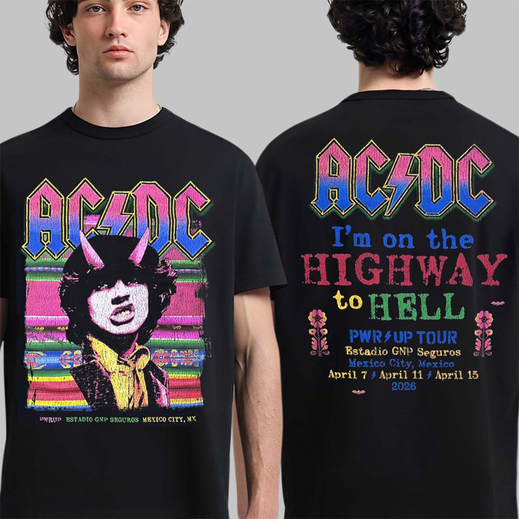 ACDC Mexico City 2026 T-Shirt ACDC Merch Unique Gifts Ideas For Him - Kdjoy