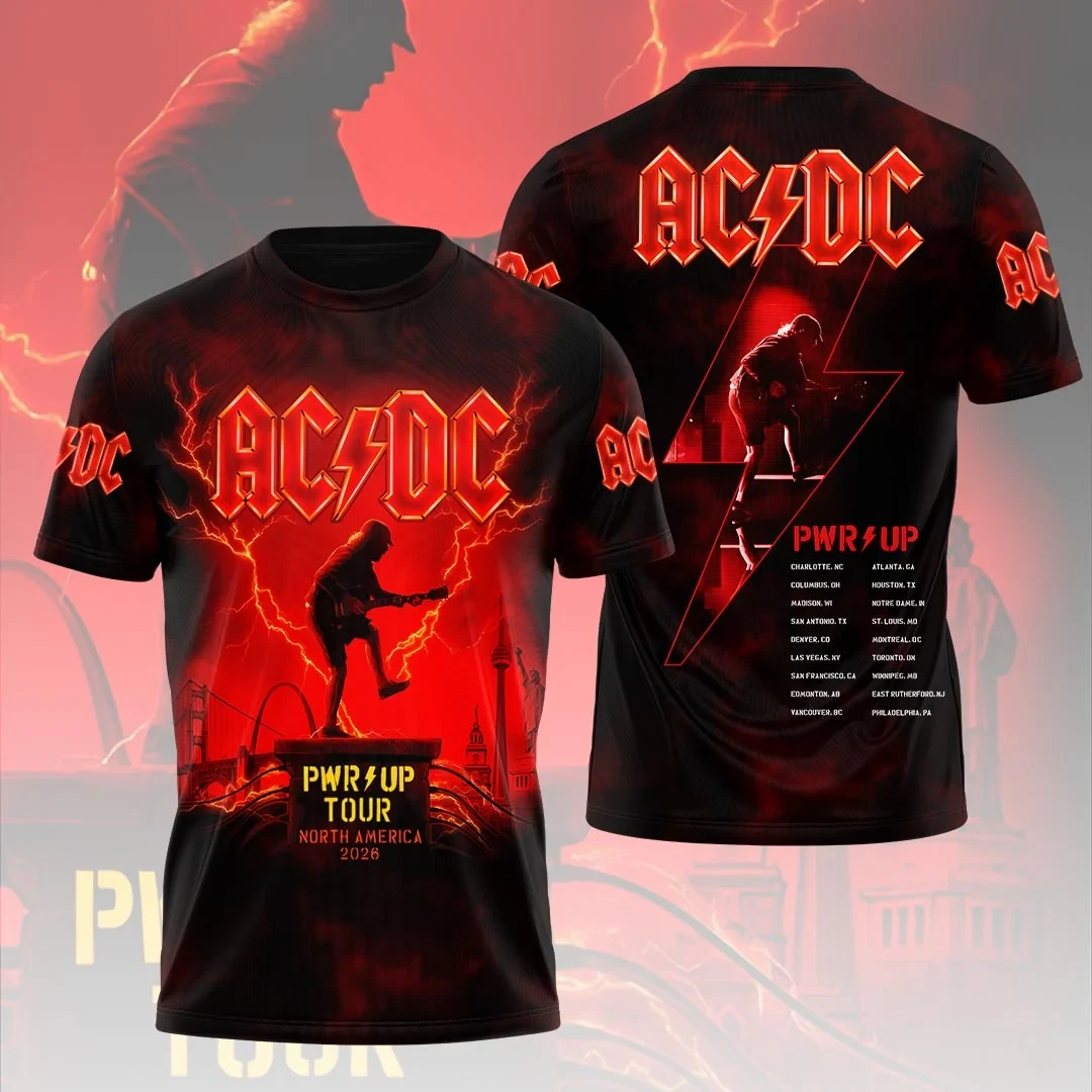 ACDC Power Up Tour 2026 Shirt ACDC Concert Outfits Ideas Gifts For Rock Lovers - Kdjoy