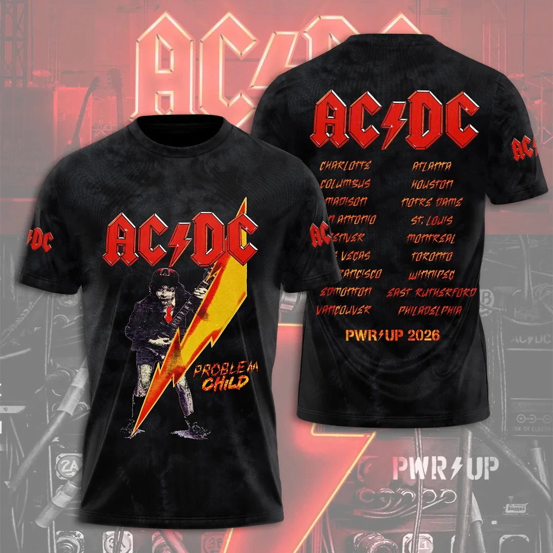 ACDC Power Up Tour 2026 Shirt ACDC Merch Rock Concert Outfits Gifts For Music Lovers - Kdjoy