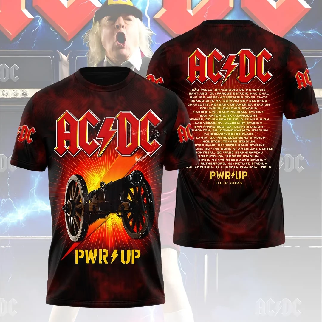 ACDC Power Up Tour 2026 Shirt Rock Concert Clothes ACDC Merch Rock Lovers Gifts - Kdjoy