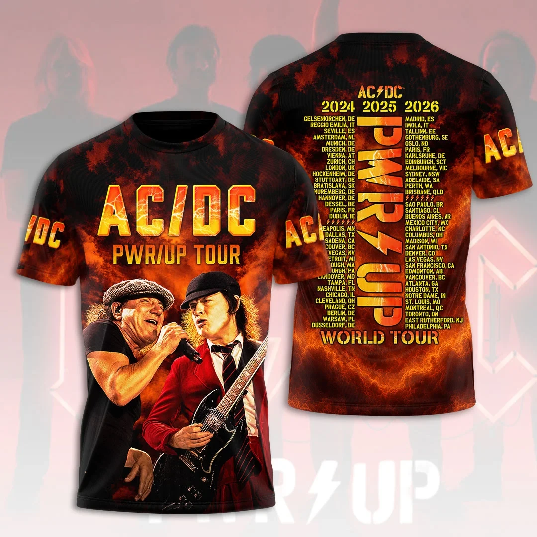 ACDC Power Up Tour 2026 Shirt Rock Concert Clothing Ideas Gifts For ACDC Fans - Kdjoy