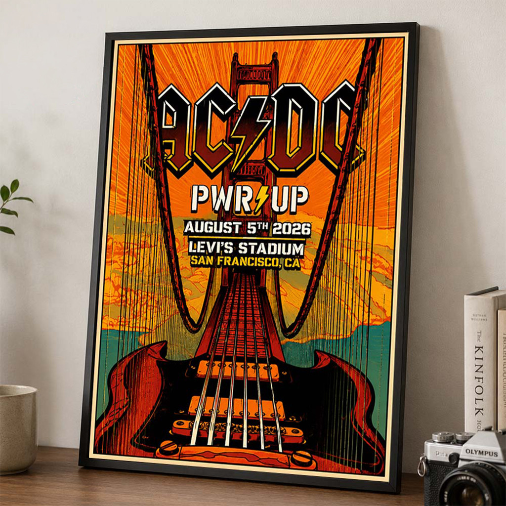 ACDC PWR Up San Francisco California 2026 Litho Poster ACDC PWR Up Tour Merch Wall Decor - Kdjoy