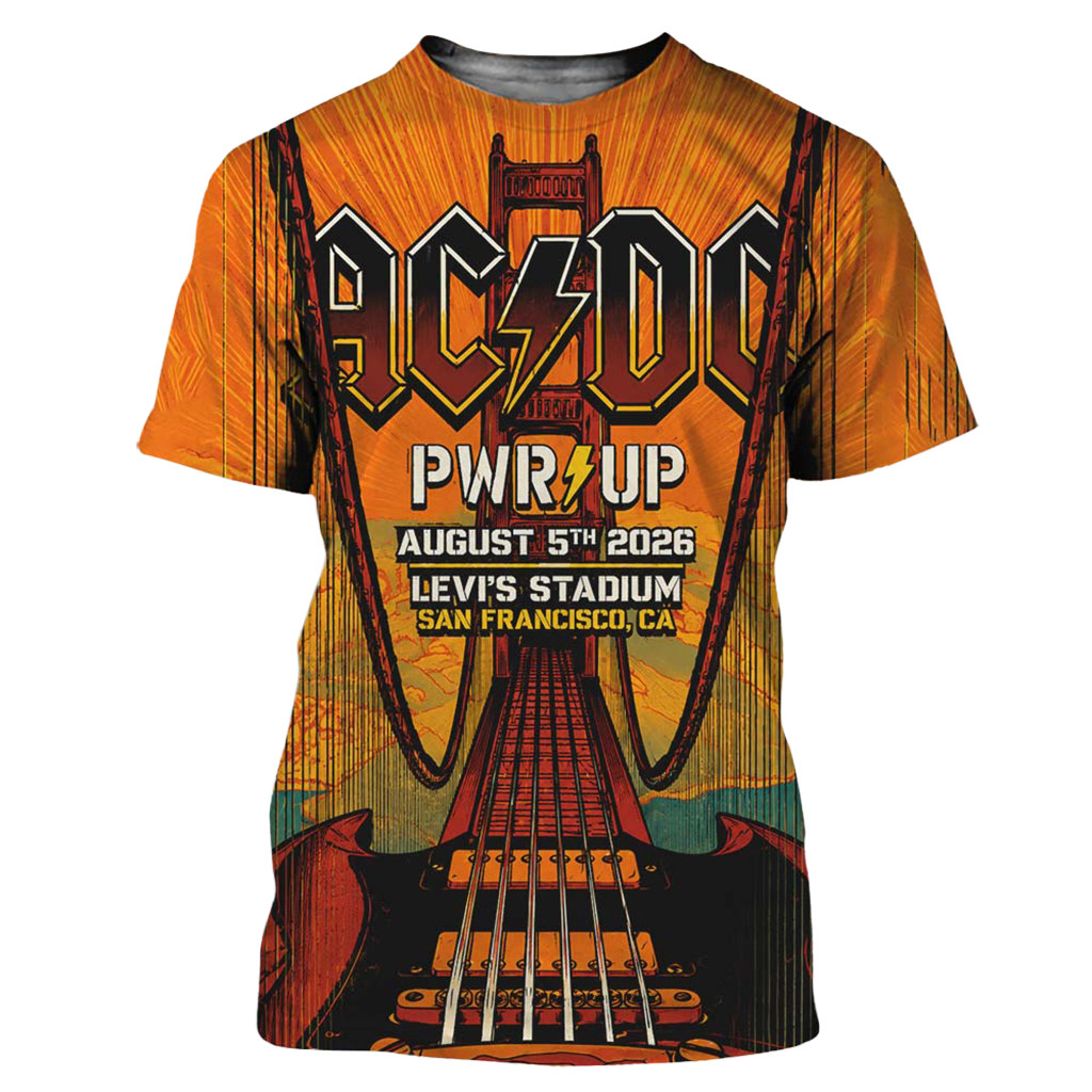 ACDC PWR Up San Francisco California 2026 Litho Shirt ACDC PWR Up Tour Merch Fan Apparel - Kdjoy ACDC PWR Up San Francisco California 2026 Litho Shirt ACDC PWR Up Tour Merch Fan Apparel - Kdjoy