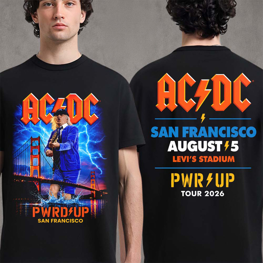 ACDC PWR Up Tour 2026 Merch San Francisco ACDC Shirt Gifts For Husband - Kdjoy
