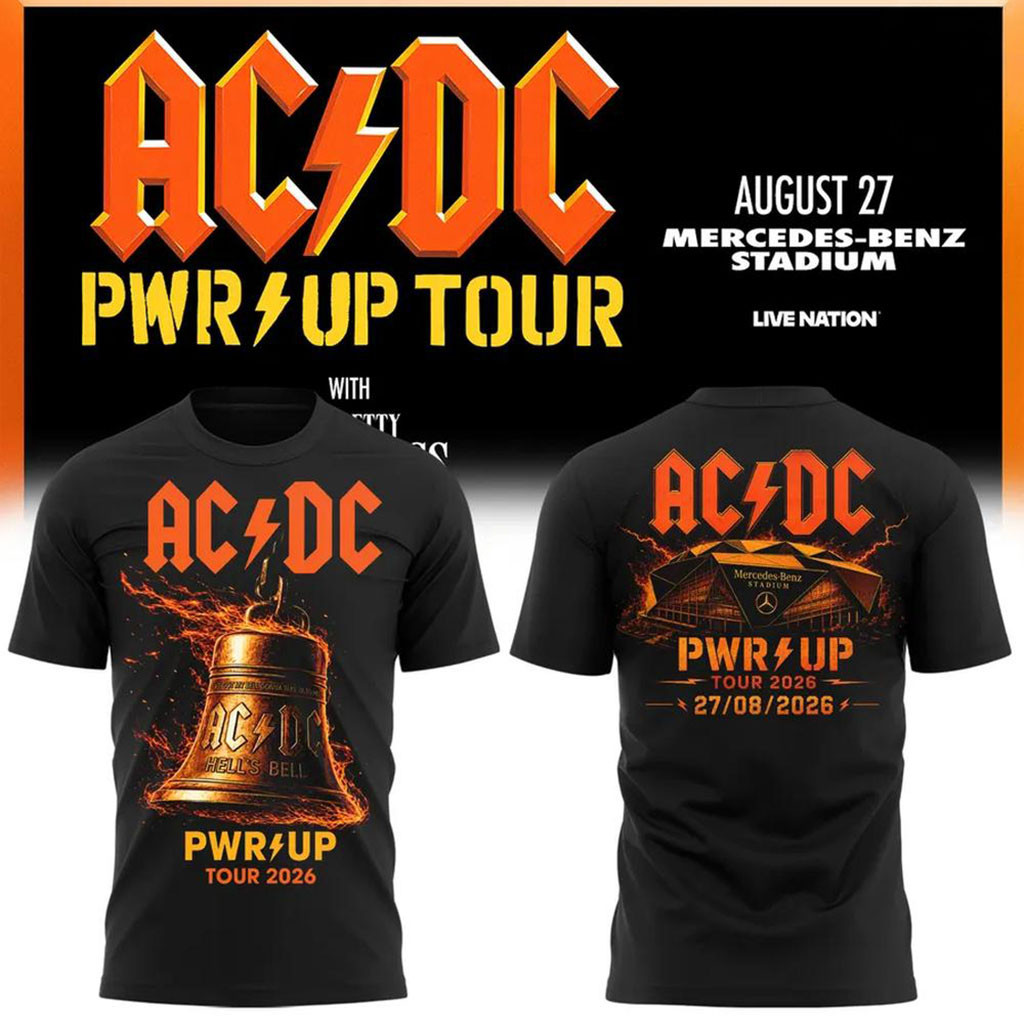 ACDC PWR UP Tour Merch 2026 Mercedes-Benz Stadium Concert T-Shirt Gifts For Music Lovers - Kdjoy