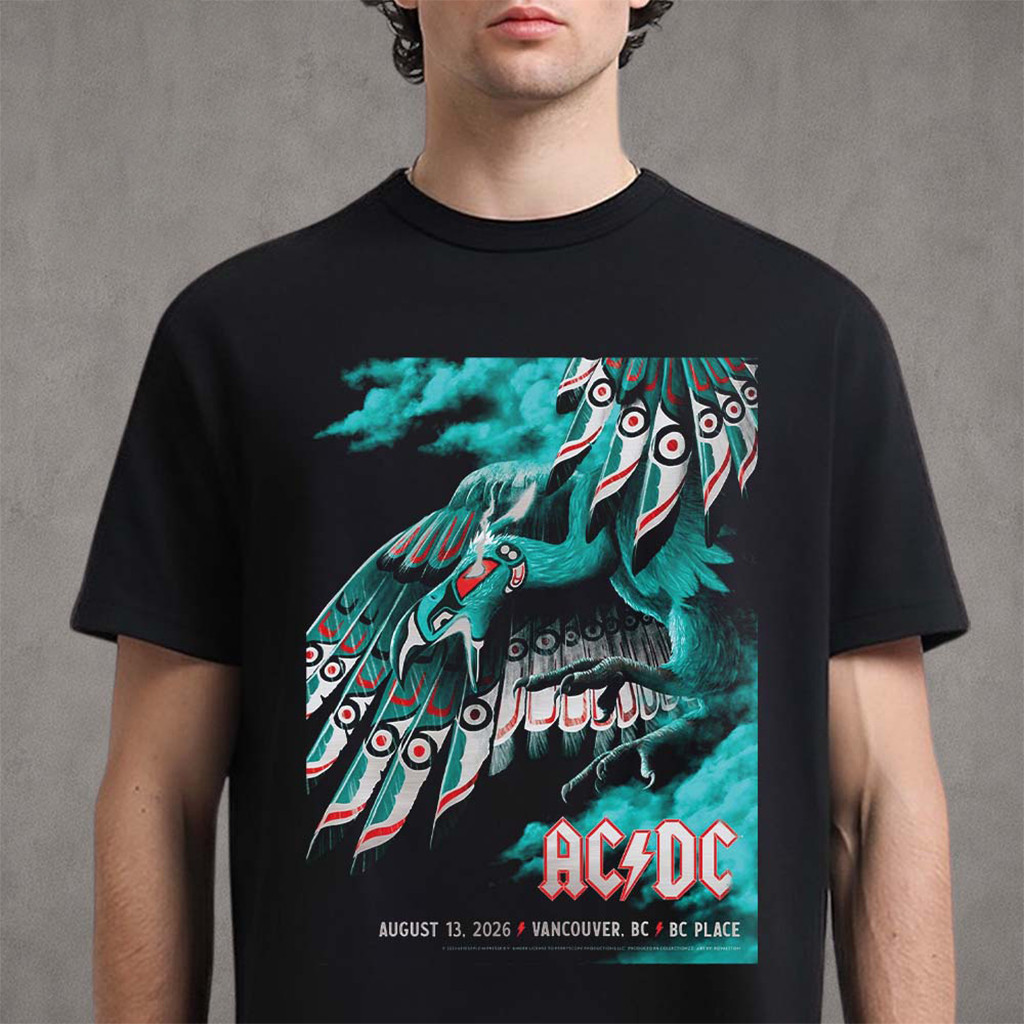 ACDC Vancouver 2026 Event T-Shirt ACDC Merch Best Gifts For Rock Lovers - Kdjoy